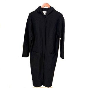 Chicos Vintage Wool Longline Hooded Jacket Size Large